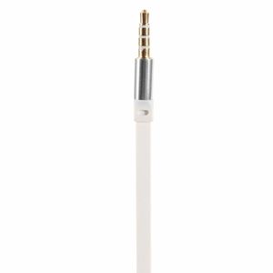 Litteä AUX 3.5mm äänikaapeli 1m - Valkoinen