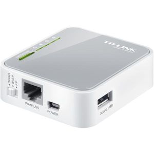 TP-LINK portabel Trådløs 3G-router for USB-modem, 10/100mbps LAN/WAN, 802.11b/g/