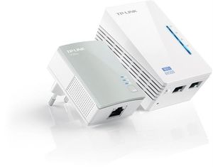 TP-LINK AV500 WiFi Powerline Extender Starter Kit, 500Mbps, WLAN - Hvidt