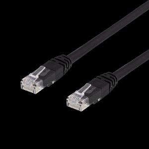 U/UTP Cat6 patchkabel 0,75m svart LSZH