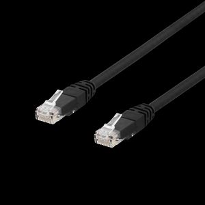 Cat6a patchkabel U/UTP LSZH 1,5m svart