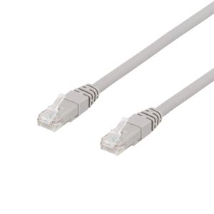 U/UTP Cat6a patch cable, LSZH, 1m - Grå