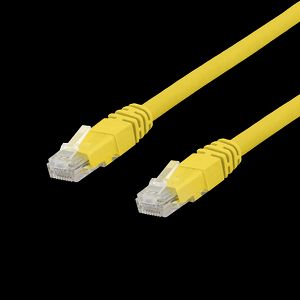 Cat6a nätverkskabel 1 meter gul (LSZH, U/UTP)