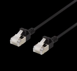 U/FTP Cat6a patchkabel slim 0,3 meter svart