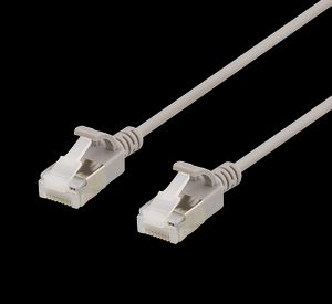U/FTP Cat6a patch cable slim 0,5 m grå