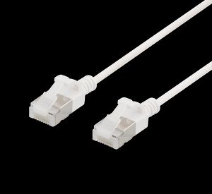 U/FTP Cat6a nätverkskabel slim 0,5m vit