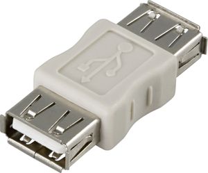 Gender changer USB A-A female - Grå