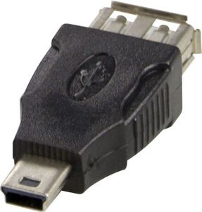 USB-adapter USB-A hona till USB Mini-B hane svart