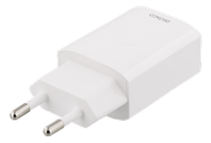 Deltaco Wall Charger, 100-240V, 5V 2,4A, 1xUSB-A - White