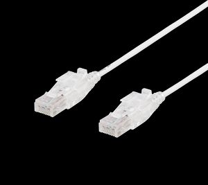 U/UTP Cat6A patchkabel 0,5m låsbar – Vit