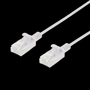 Slim U/UTP Cat6 patchkabel 1m vit – smidigt nätverk för hem och kontor