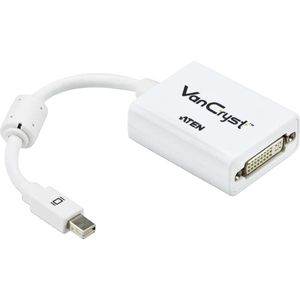 ATEN mini DisplayPort til DVI-D Single Link adapter, 20-pin ha - 24+5-pin hu