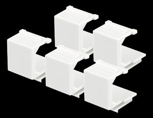 Deltaco Blindprop til Keystone-porte 5-pak Hvid