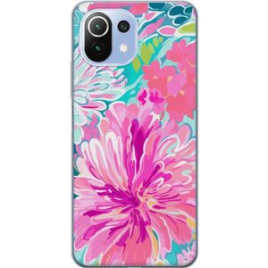 Xiaomi 11 Lite 5G NE Transparent Mobilskal Blomsterbukett