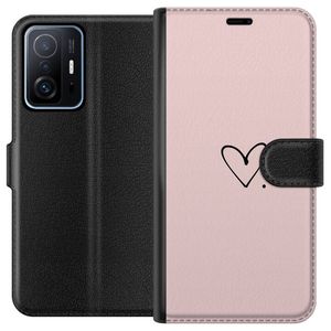 Xiaomi 11T Musta Lompakkokotelo Hjärta.