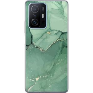 Xiaomi 11T Transparent Mobilskal Grön Marmor