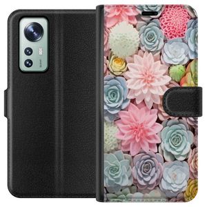 Xiaomi 12 Sort Tegnebogsetui Växter