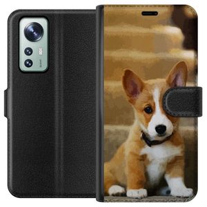 Xiaomi 12 Sort Tegnebogsetui Liten Hund