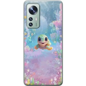 Xiaomi 12 Transparent Mobilskal Glad Sköldpadda