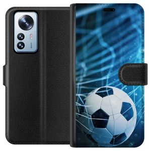 Xiaomi 12 Pro Svart Plånboksfodral Fotboll