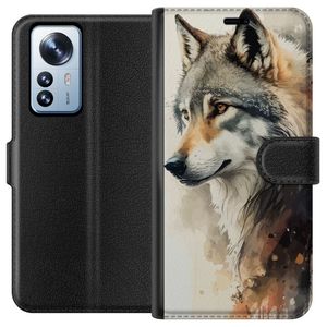 Xiaomi 12 Pro Svart Plånboksfodral Varg