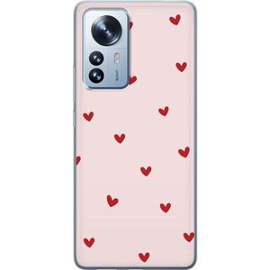 Xiaomi 12 Pro Gennemsigtigt Telefoncover Små Hjärtan