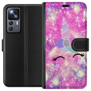 Xiaomi 12T Svart Plånboksfodral Glad Enhörning