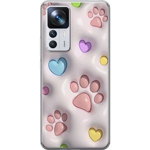 Xiaomi 12T Transparent Mobilskal Fluffiga Tassar