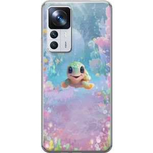 Xiaomi 12T Transparent Mobilskal Glad Sköldpadda