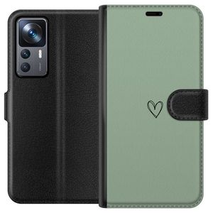 Xiaomi 12T Pro Svart Plånboksfodral Hjärta