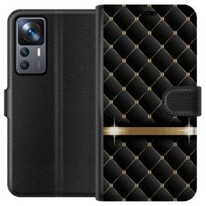 Xiaomi 12T Pro Sort Lommebokdeksel Lyxigt