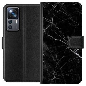 Xiaomi 12T Pro Svart Plånboksfodral Svart marmor