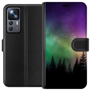 Xiaomi 12T Pro Svart Plånboksfodral Norrsken