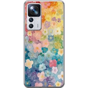 Xiaomi 12T Pro Transparent Mobilskal Miniatyrblommor