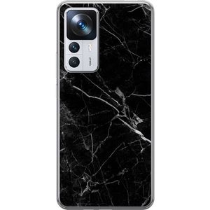 Xiaomi 12T Pro Transparent Mobilskal Svart marmor