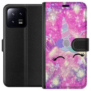 Xiaomi 13 Svart Plånboksfodral Glad Enhörning