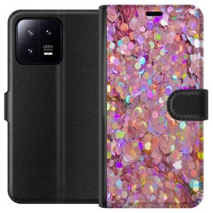 Xiaomi 13 Svart Plånboksfodral Glitter
