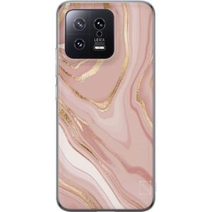 Xiaomi 13 Transparent Mobilskal Ljusrosa marmor