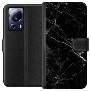 Xiaomi 13 Lite Svart Plånboksfodral Svart marmor