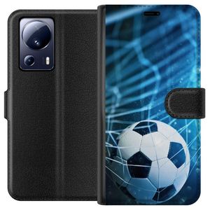 Xiaomi 13 Lite Svart Plånboksfodral Fotboll