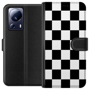 Xiaomi 13 Lite Svart Plånboksfodral Svart och Vitt