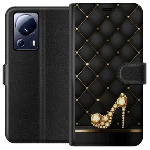 Xiaomi 13 Lite Svart Plånboksfodral Lyxig Sko