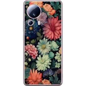 Xiaomi 13 Lite Transparent Mobilskal Färglada blommor