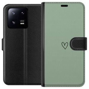 Xiaomi 13 Pro Svart Plånboksfodral Hjärta