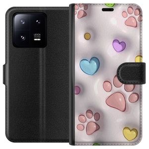 Xiaomi 13 Pro Svart Plånboksfodral Fluffiga Tassar