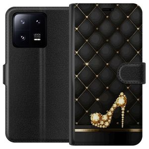 Xiaomi 13 Pro Svart Plånboksfodral Lyxig Sko