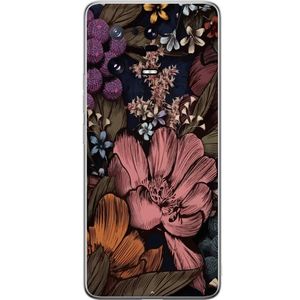 Xiaomi 13 Pro Transparent Mobilskal Tecknade blommor
