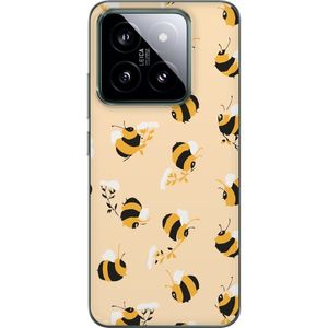 Xiaomi 14 Transparent Mobilskal Humlor