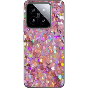 Xiaomi 14 Transparent Mobilskal Glitter