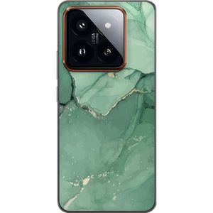 Xiaomi 14 Pro Transparent Mobilskal Grön Marmor